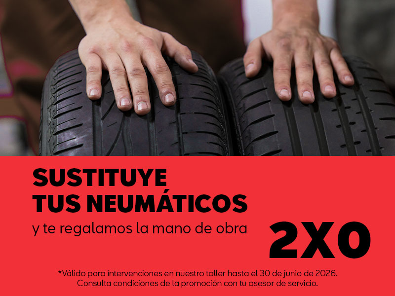 2x0 en neumáticos en SEAT Surmoción: cambia tus neumáticos con mano de obra gratis